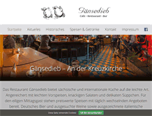 Tablet Screenshot of gaensedieb.de